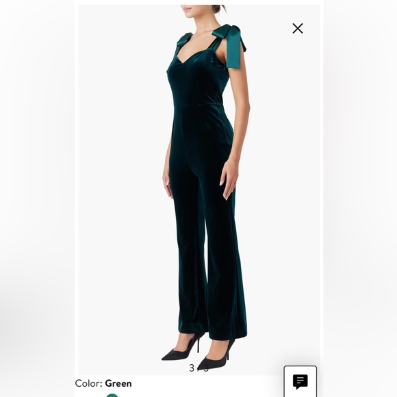 Endless Rose Teal Velvet Jumpsuit - Picture 2 of 10